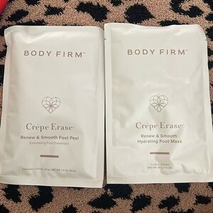 Body Firm Crepe Erase foot peel and mask
